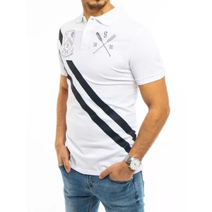 Men's white polo shirt Dstreet PX0362