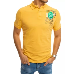 Yellow polo shirt with print Dstreet PX0372