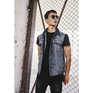 Denim vest light blue