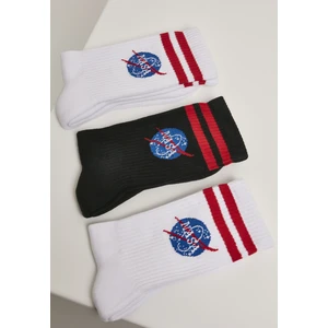 NASA Insignia 3-Pack Socks White/Black/White