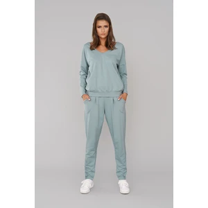 Karina Women's Long Sleeve Tracksuit, Long Pants - Mint