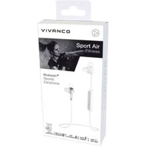 Bluetooth športové náhlavná sada In Ear Stereo Vivanco SPORT AIR FITNESS W 38921, biela