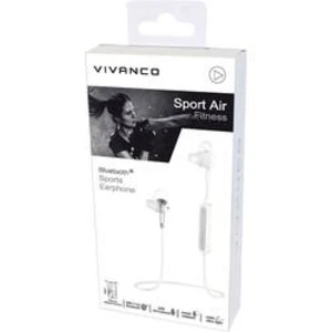 Bluetooth® sportovní náhlavní sada In Ear Stereo Vivanco SPORT AIR FITNESS W 38921, bílá