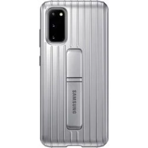 Zadní kryt Protective Standing Cover pro Samsung Galaxy S20, stříbrná