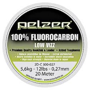 Pelzer - návazcový vlasec  fluorocarbon 20 m crystal-priemer 0,42mm / nosnosť 24lb / 11kg