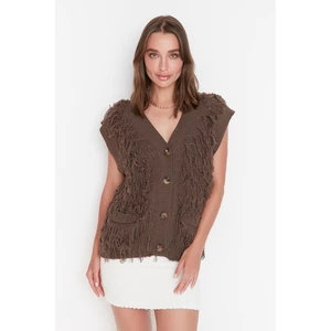 Trendyol Sweater Vest - Brown - Regular fit