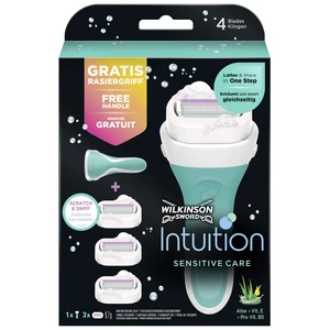 Wilkinson Sword Intuition 2 in 1 Sensitive Care holiaci strojček + náhradné hlavice 3 ks