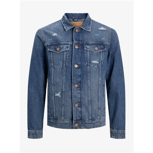 Modrá džínová bunda s potrhaným efektem Jack & Jones Jean - Pánské