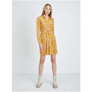 Yellow patterned shirt dress VERO MODA Vibe