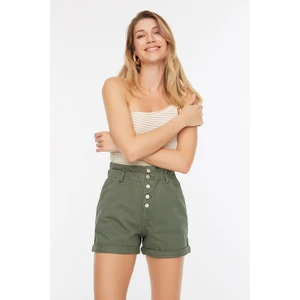 Trendyol Shorts - Khaki - High Waist