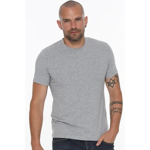 T8569 DEWBERRY BIKE COLLAR MEN's T-SHIRT-GREY