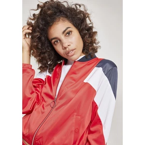 Ladies 3-Tone Track Jacket firered/navy/white