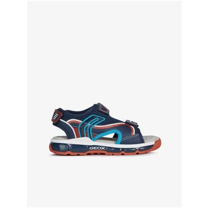 Dark Blue Boys' Sandals with Glowing Sole Geox Android - Guys