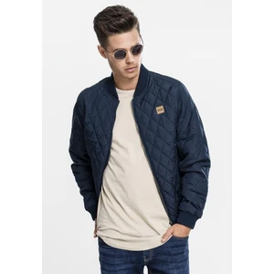 Diamond Quilt Nylon Jacket navy