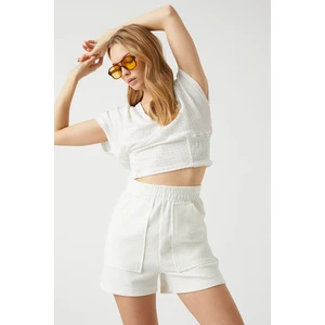Koton V Neck Short Sleeve T-Shirt
