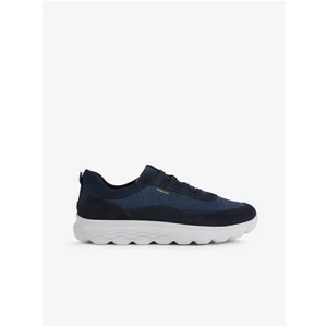 Dark blue men's shoes with suede details Geox Spherica - Men