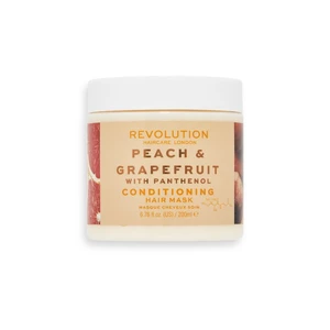 Revolution Haircare Hair Mask Peach & Grapefruit hydratační a rozjasňující maska na vlasy 200 ml