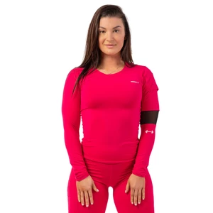 Nebbia Long Sleeve Smart Pocket Sporty Top Pink S
