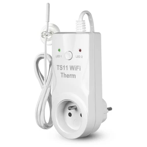 Chytrá zásuvka Elektrobock WiFi teplotní zásuvka (TS11WIFI THERM) WiFi teplotní zásuvka TS11 WiFi Therm<br />
Chytrá teplotně spínaná zásuvka ovládaná přes