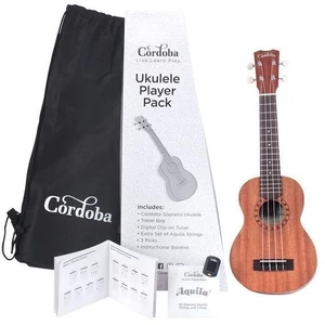 Cordoba Ukulele Player Pack Szoprán ukulele Natural