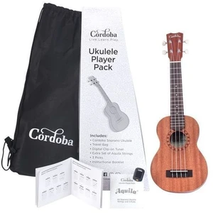 Cordoba Ukulele Player Pack Ukulele sopranowe Natural