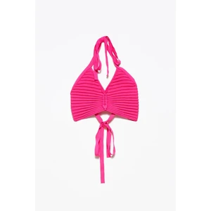Dilvin T1011 Fuchsia Lace-Up Bustier