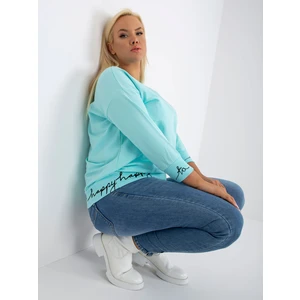 Mint and black plus size hoodie Charliza