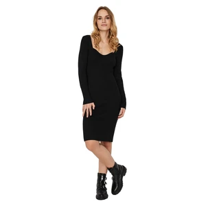 Vero Moda Dámské šaty VMWILLOW Slim Fit 10250951 Black XS