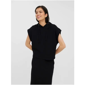 Black Short Sleeve Hoodie VERO MODA Renew - Ladies