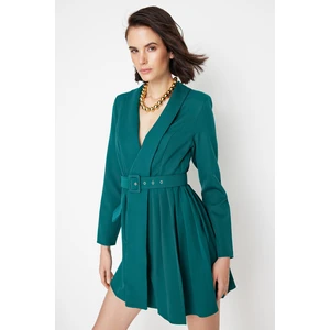 Trendyol Limited Edition Green Belted Dress