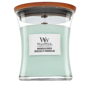 Woodwick Magnolia Birch vonná svíčka s dřevěným knotem 275 g