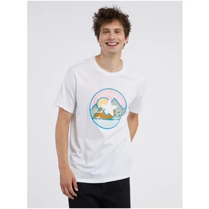 White Mens T-Shirt Converse Coastal Remix - Men