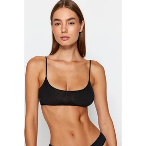 Trendyol Black Tulle Capless Bralette Bra