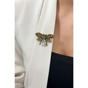 Bee brooch white