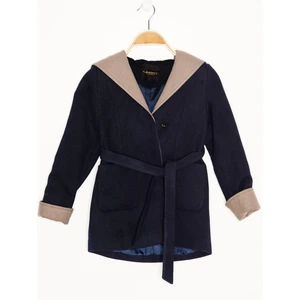 Z8002 DEWBERRY GIRL CHILDREN'S COAT-LACİVERT