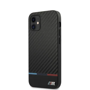 BMW PU Carbon Tricolor Line Tok  iPhone 12/12 Pro, Black