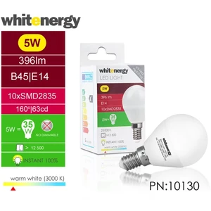 LED izzó WhiteEnergy - E14 - 5W - 396 lm, meleg fehér - 3000K