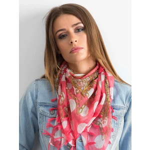 Patterned coral scarf