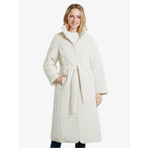 Creamy Women's Quilted Winter Coat with Tie Desigual Granollers - Ladies