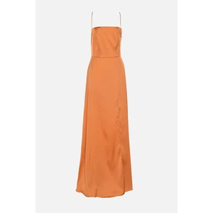 Trendyol Cinnamon Back Detailed Evening Dress & Graduation Gown
