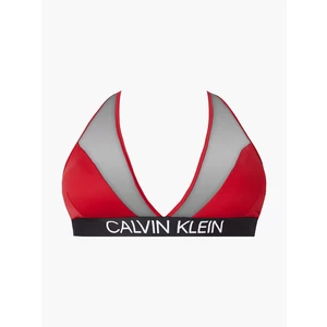 Calvin Klein červený horní díl plavek High Apex Triangle-RP