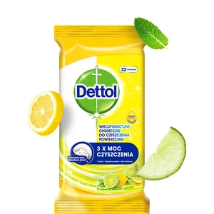 Dettol Antibakteriálne obrúsky na povrchy Citron a Limeta 32 ks