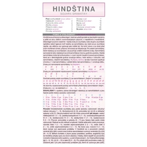 HINDŠTINA souhrn gramatiky - Kostić Svetislav [Knihy - Leporelo]