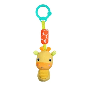 Bright Starts Hračka plyšová chrastítko na C kroužku Chime Along Friends žirafa
