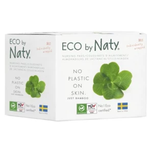 Eco by Naty Dámske ECO prsné vložky Naty pre dojčiace ženy (30 ks)