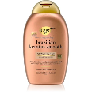 OGX Brazilian Keratin Smooth uhladzujúci kondicionér na lesk a hebkosť vlasov 385 ml