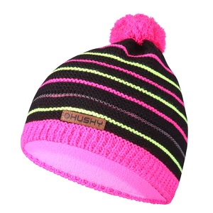 Children's hat HUSKY Cap 34 black / neon pink