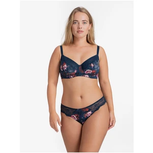 Dark Blue Flowered Bra DORINA Mystic - Women