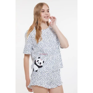 Trendyol Panda drukowane dzianiny piżamy Zestaw