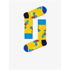 Modro-žluté vzorované ponožky Happy Socks Island In The Sun - Pánské